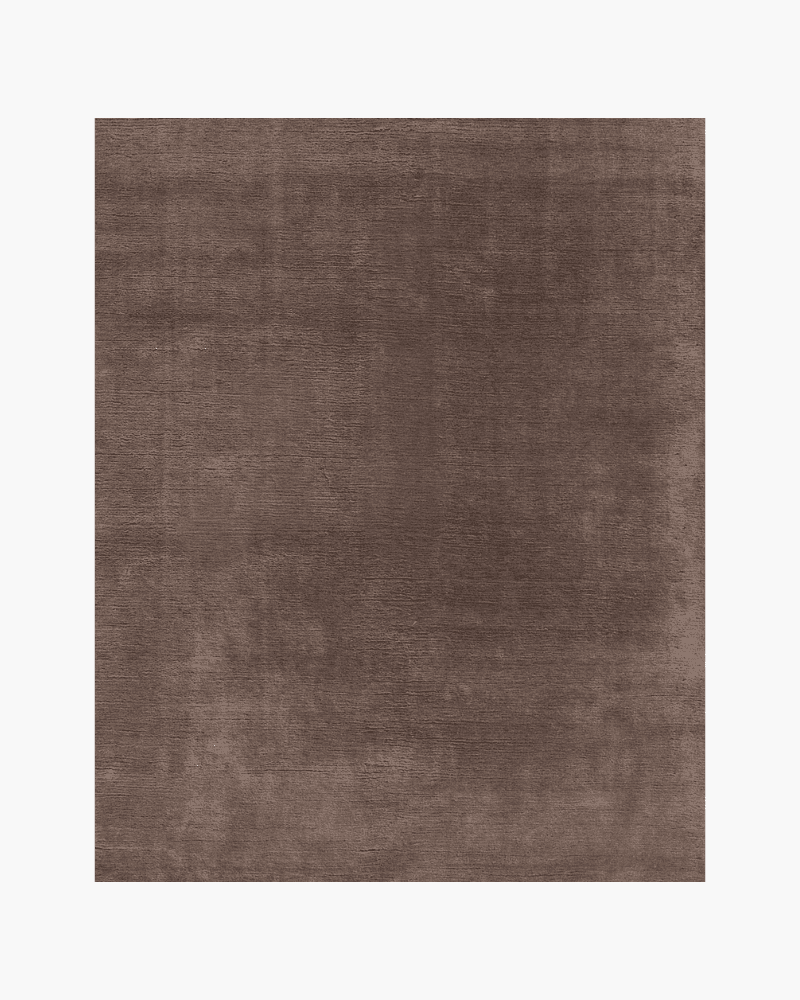 Brown hand knotted rug