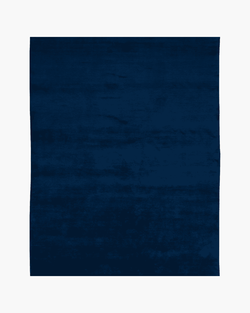 Blue mohair hand knotted rug