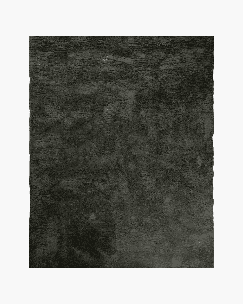 Olive Moroccan silk rug