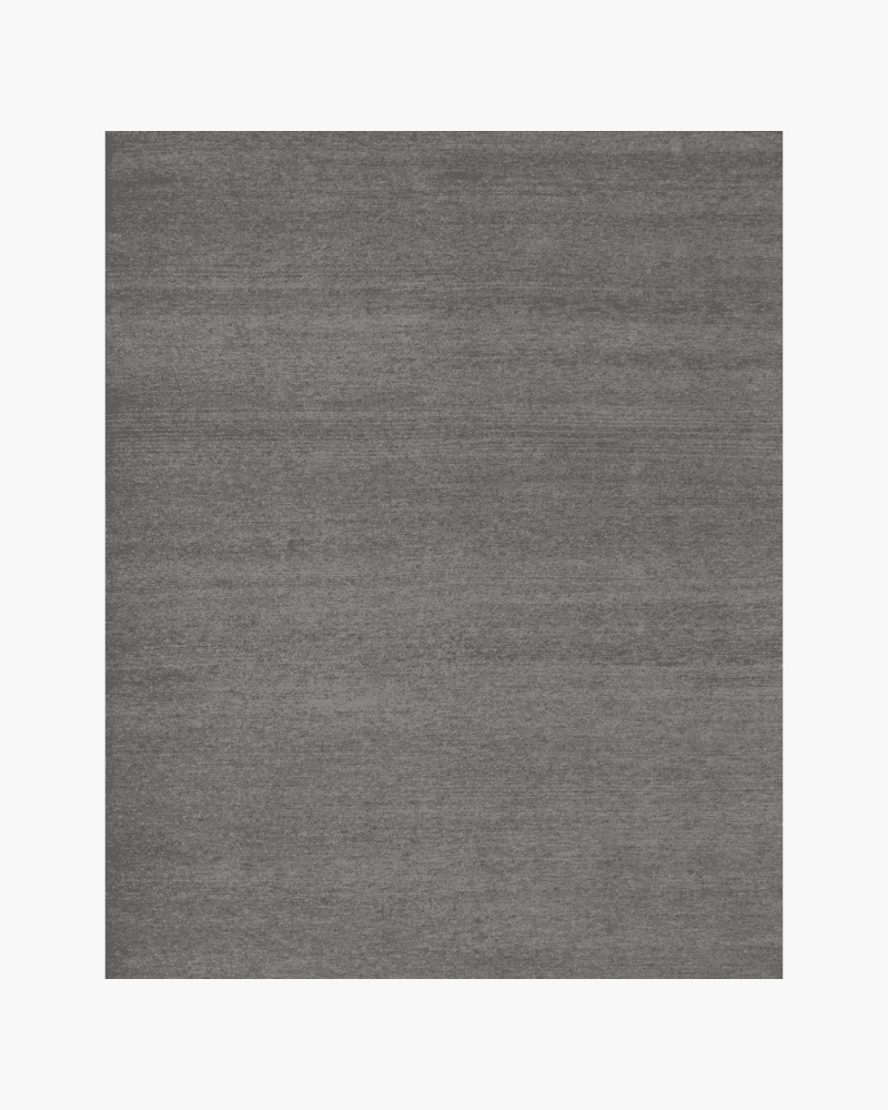 Charcoal grey handloom rug