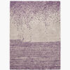Violet Drift purple dotted wool rug with heather dots drifting in a gradient over a greige ground