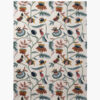 Aviary Bloom bird and floral wool rug with William Morris-style blooms and perched songbirds on a cream ground
